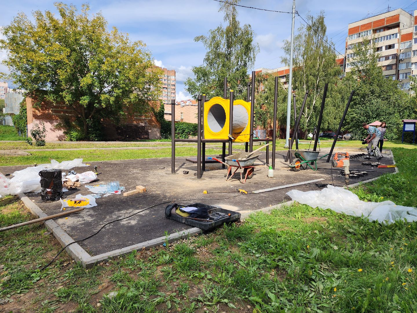 серпухов, ивановские дворики, улица новая, благоустройство, детская площадка,