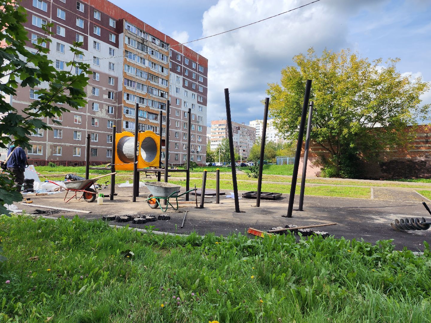 серпухов, ивановские дворики, улица новая, благоустройство, детская площадка,