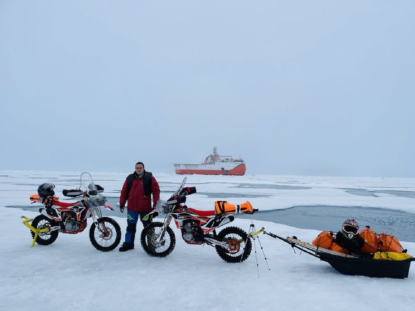 Северный полюс, Дружина, байкеры, рекорд России, рекорд мира