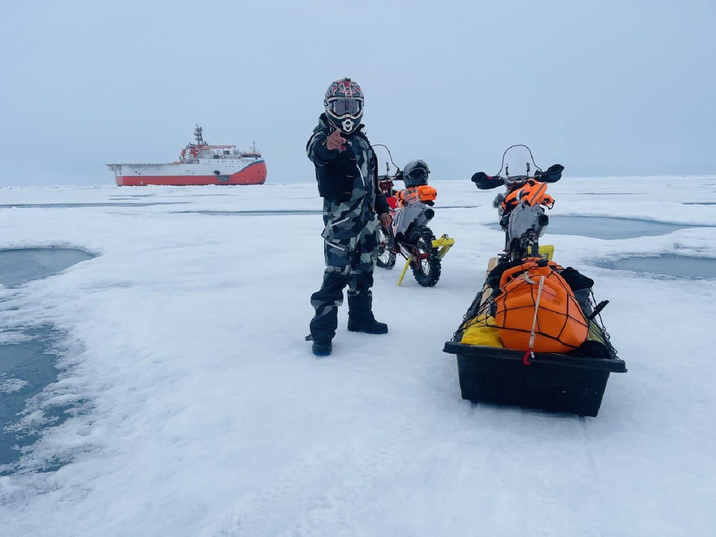 Северный полюс, Дружина, байкеры, рекорд России, рекорд мира