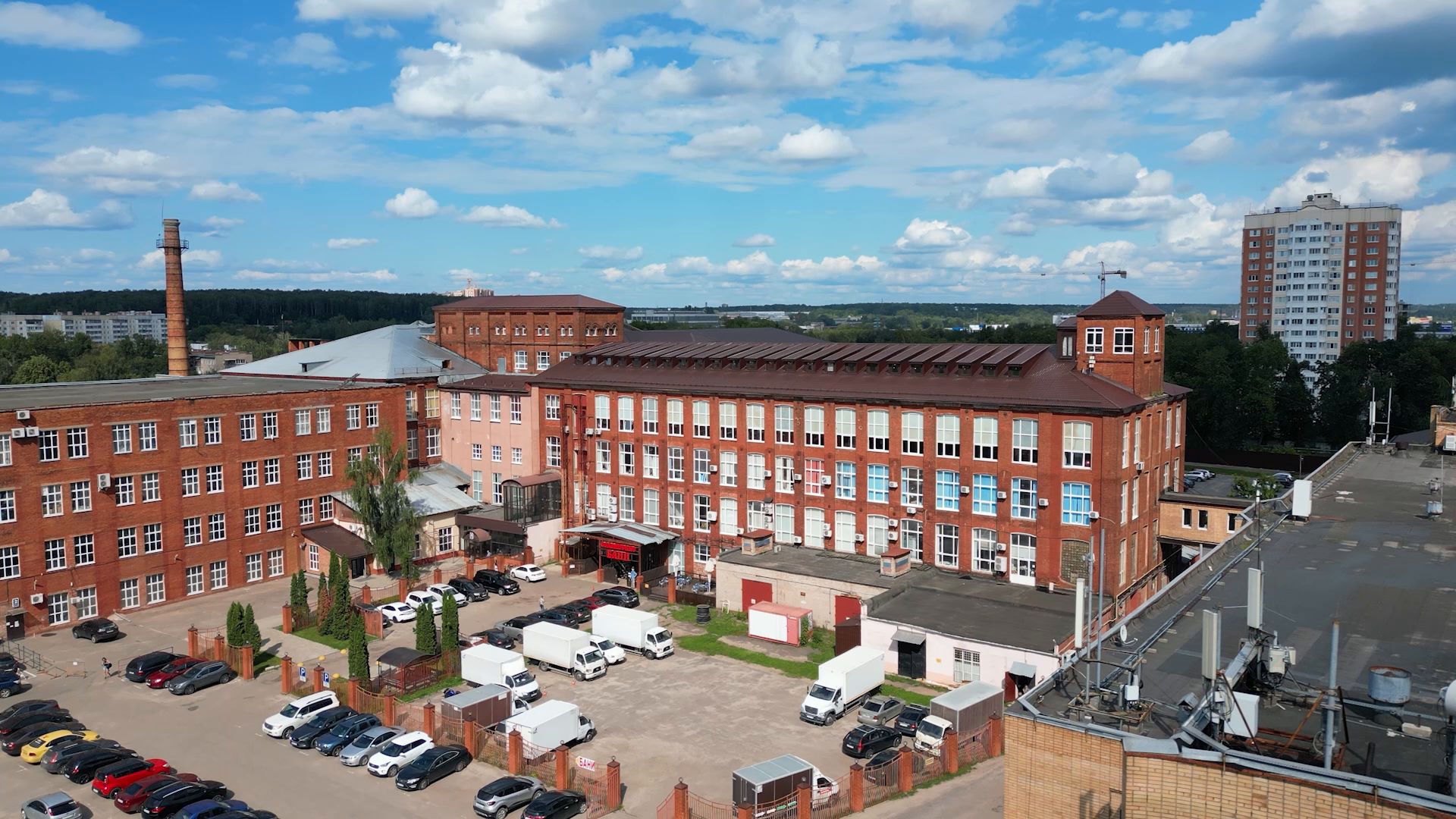 здание, щелково, фабрика,рабенек, видео с коптера,