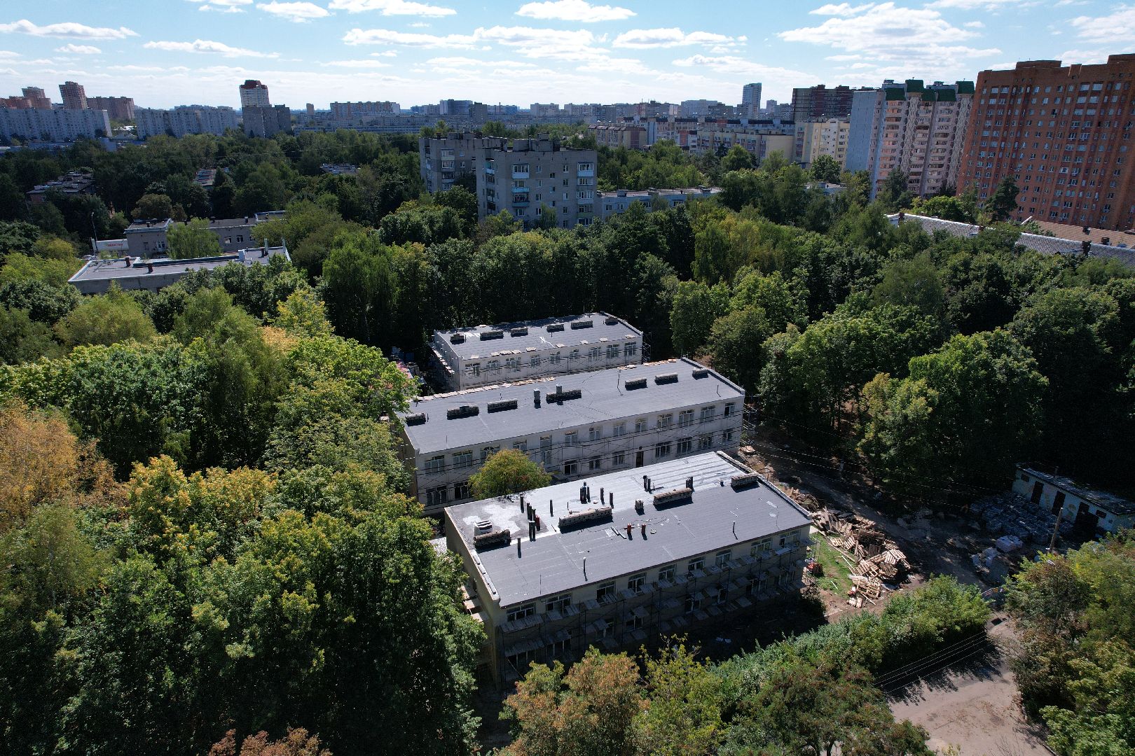 садик, учеба,королёв, видео с коптера,