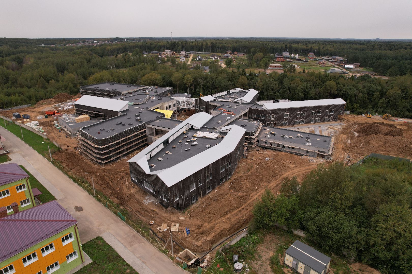 центр, глухие,строительство, видео с коптера,