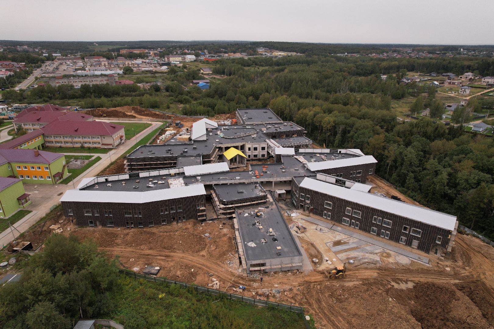 центр, глухие,строительство, видео с коптера,