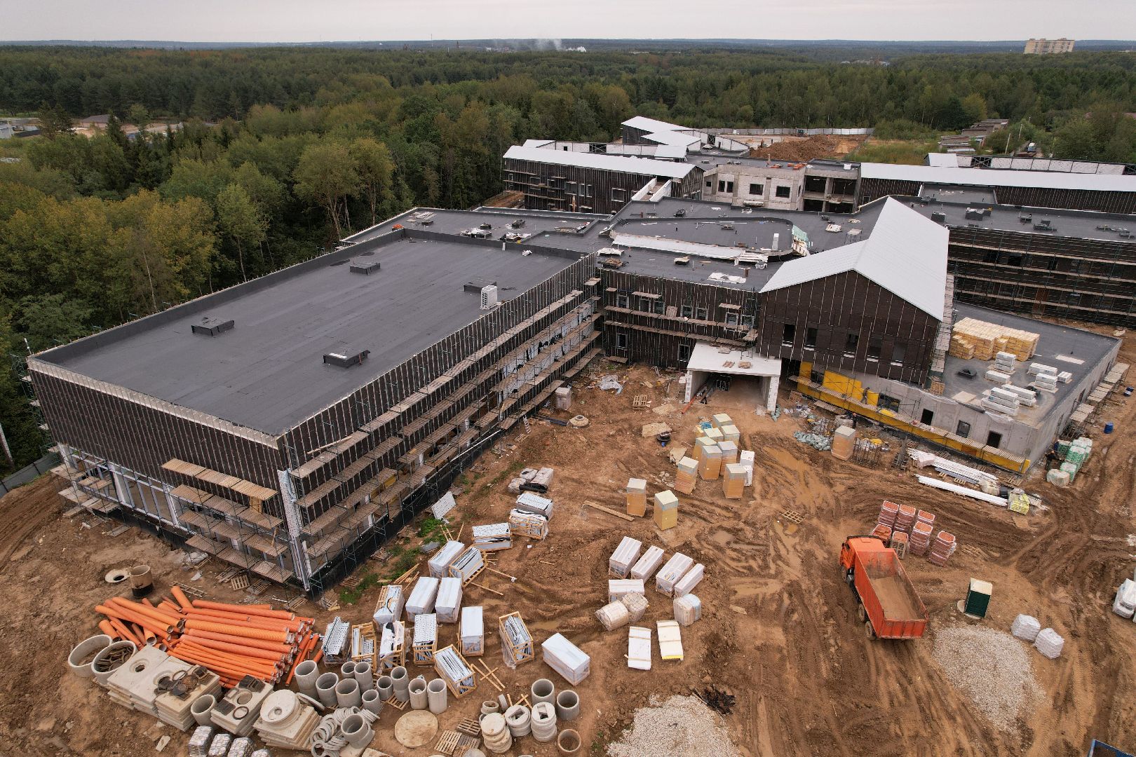 центр, глухие,строительство, видео с коптера,