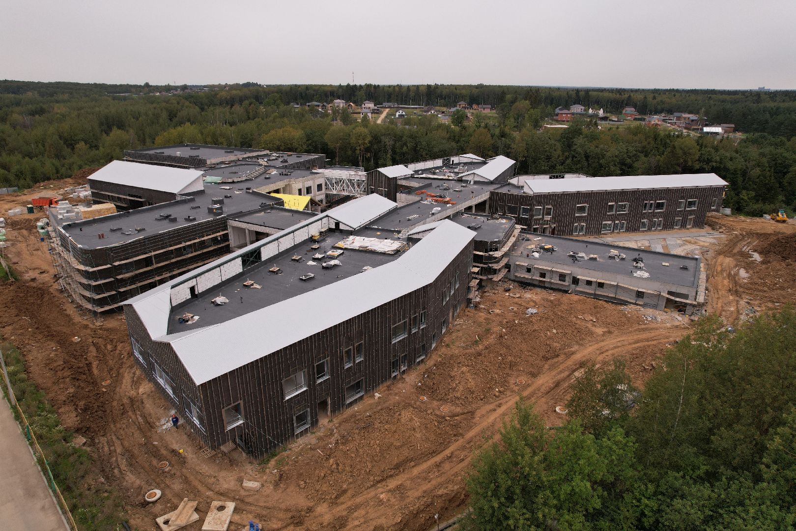 центр, глухие,строительство, видео с коптера,