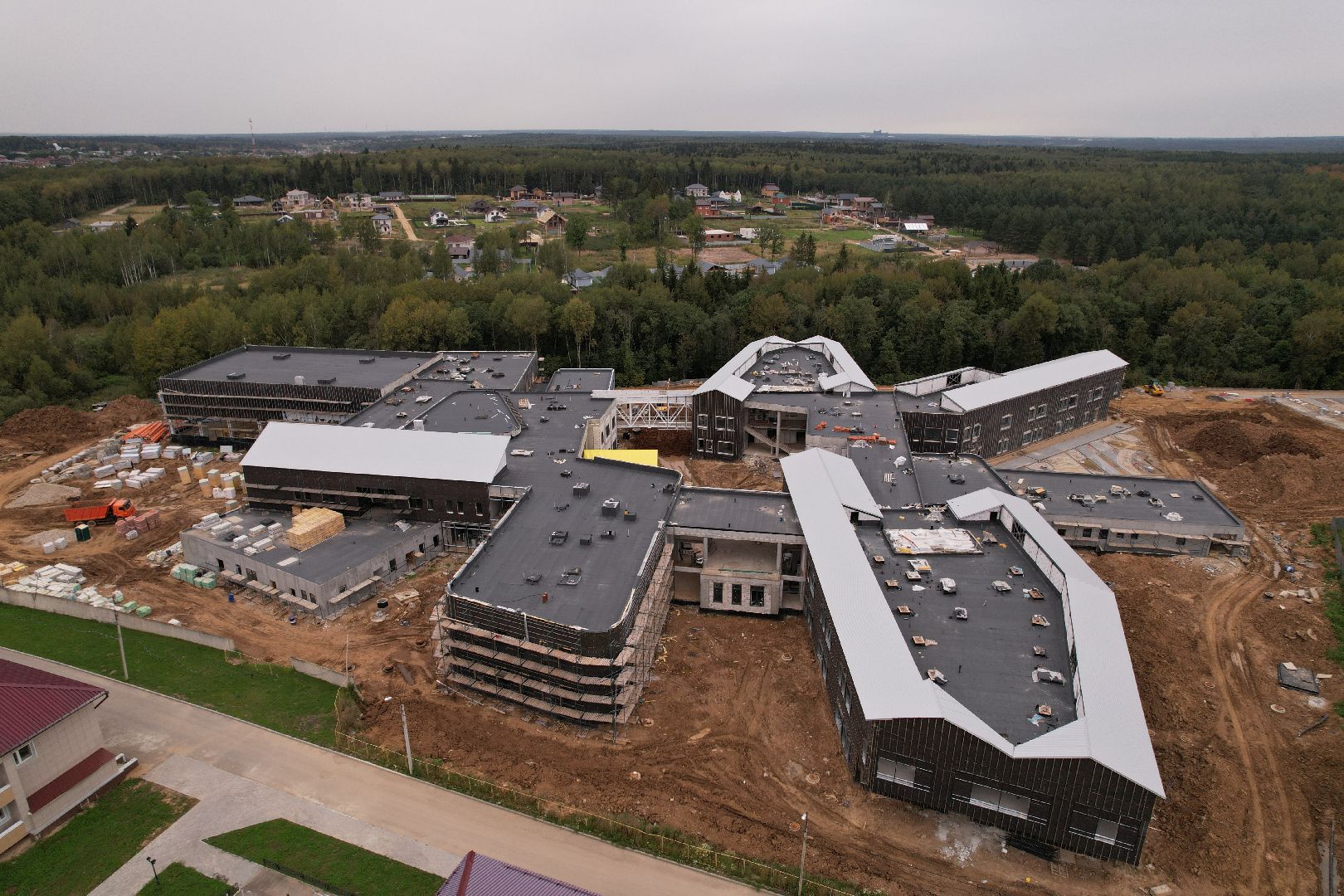 центр, глухие,строительство, видео с коптера,