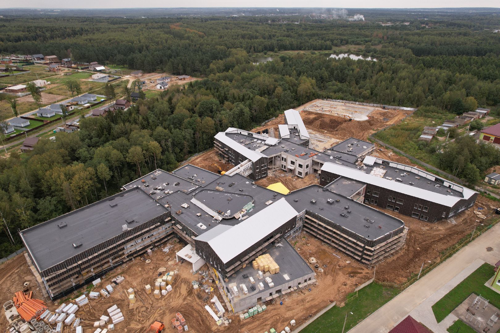 центр, глухие,строительство, видео с коптера,