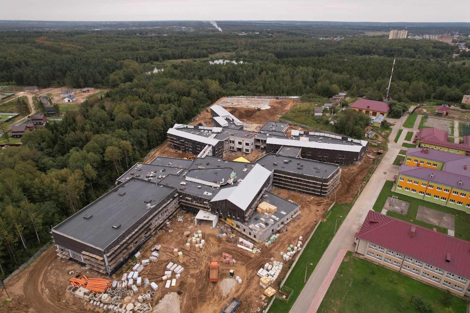 центр, глухие,строительство, видео с коптера,