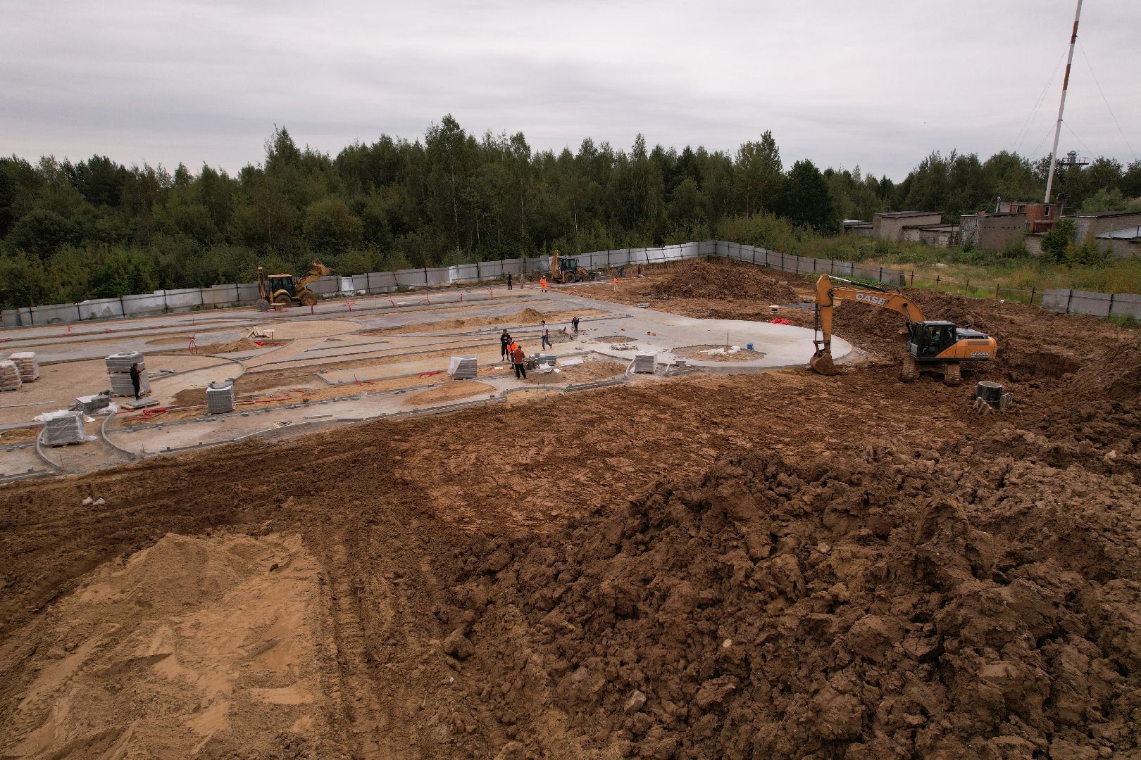 центр, глухие,строительство, видео с коптера,