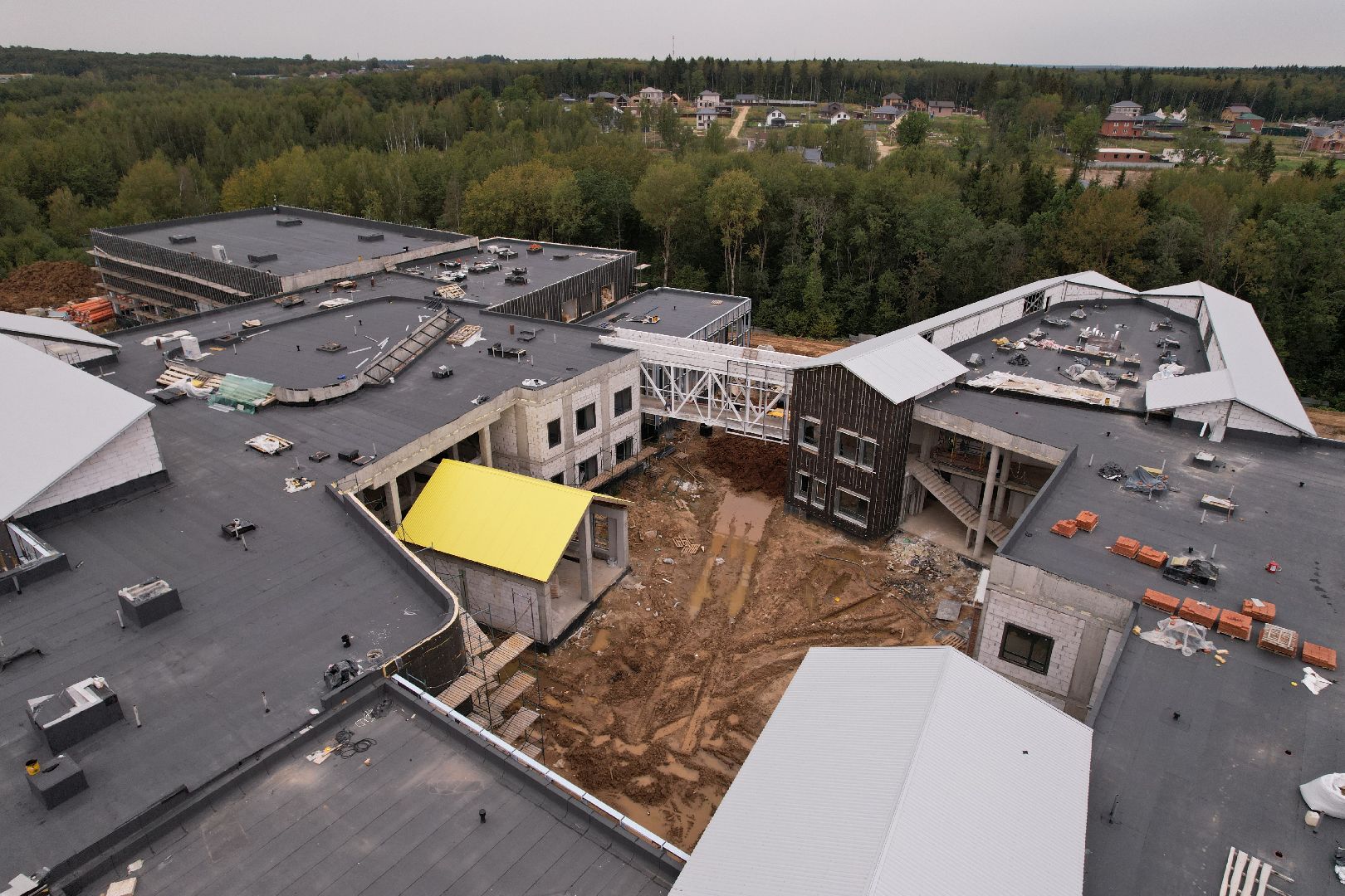 центр, глухие,строительство, видео с коптера,