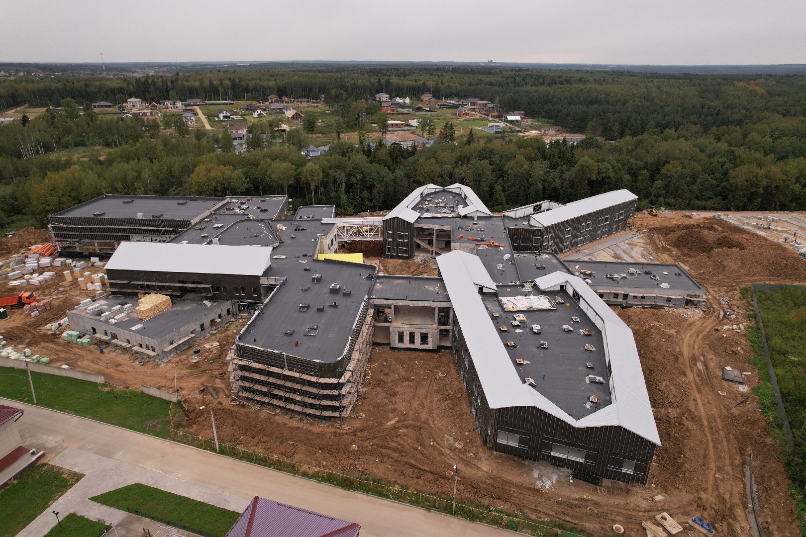 центр, глухие,строительство, видео с коптера,