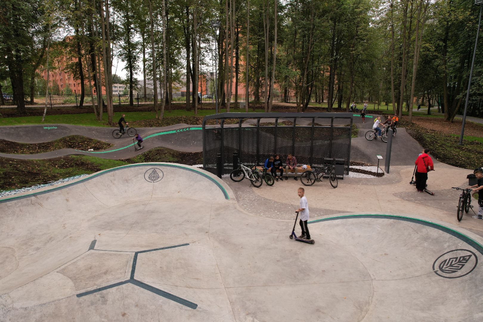 парк, пруды,сергиев посад, видео с коптера,