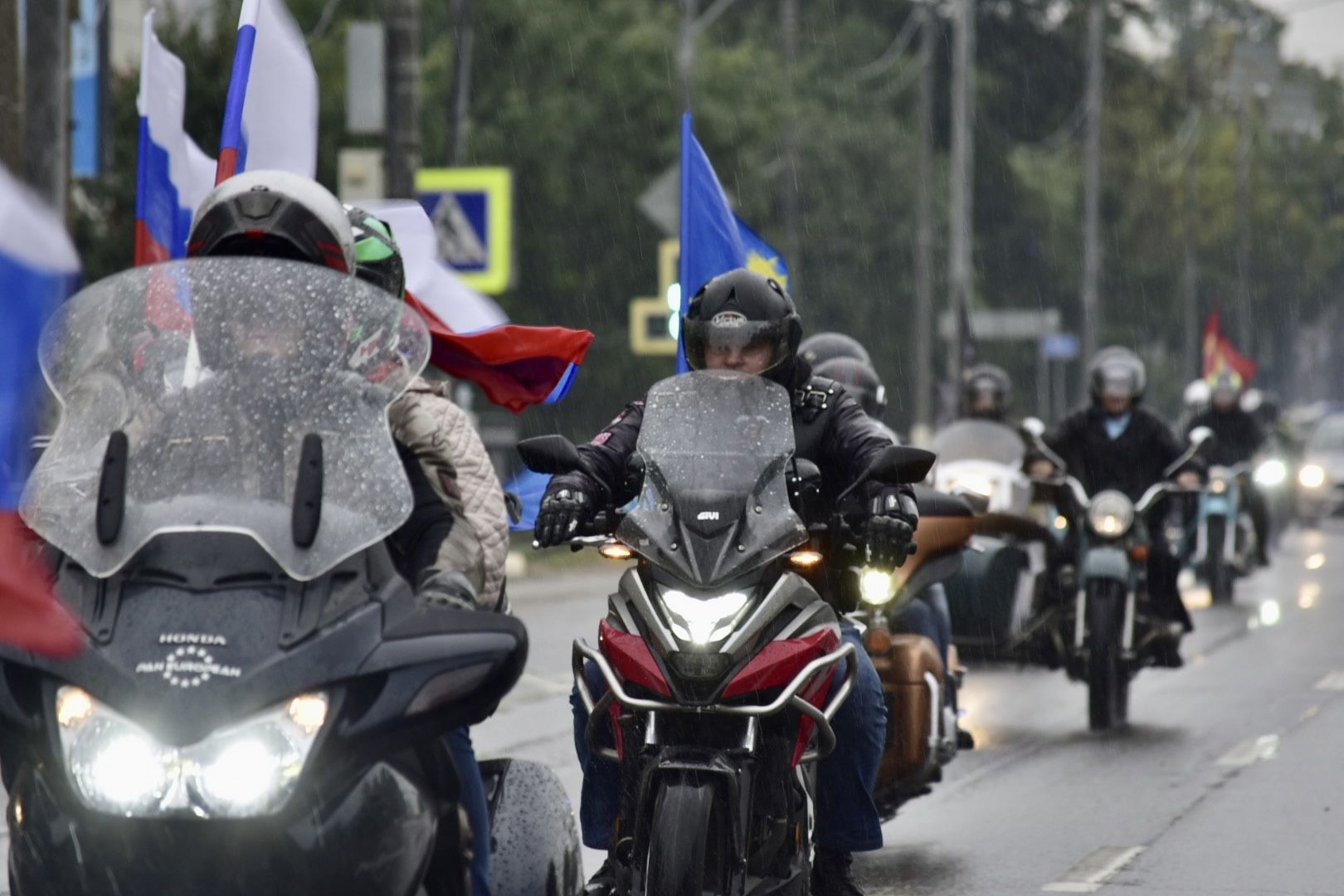 Солнечногорск, автопробег, мотоциклы, автомобили, флешмоб