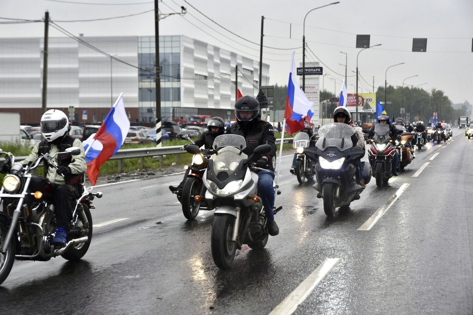 Солнечногорск, автопробег, мотоциклы, автомобили, флешмоб