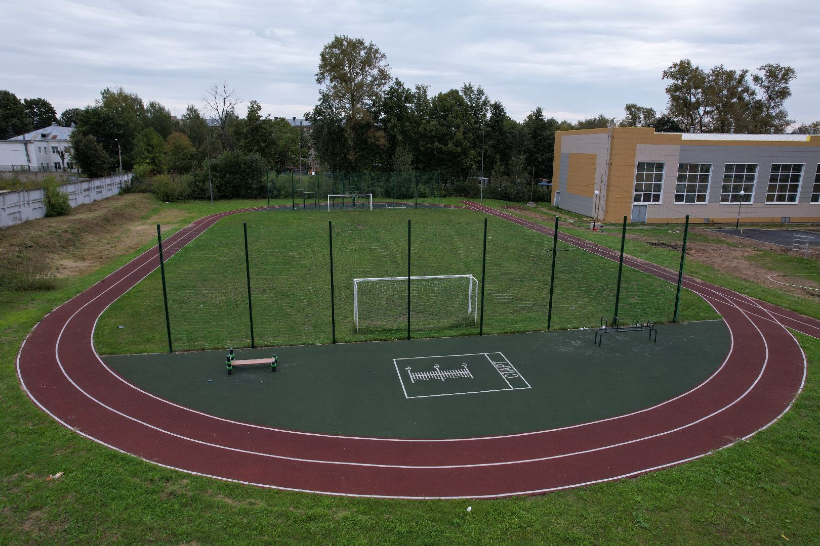 школа, стройка,дети, видео с коптера,