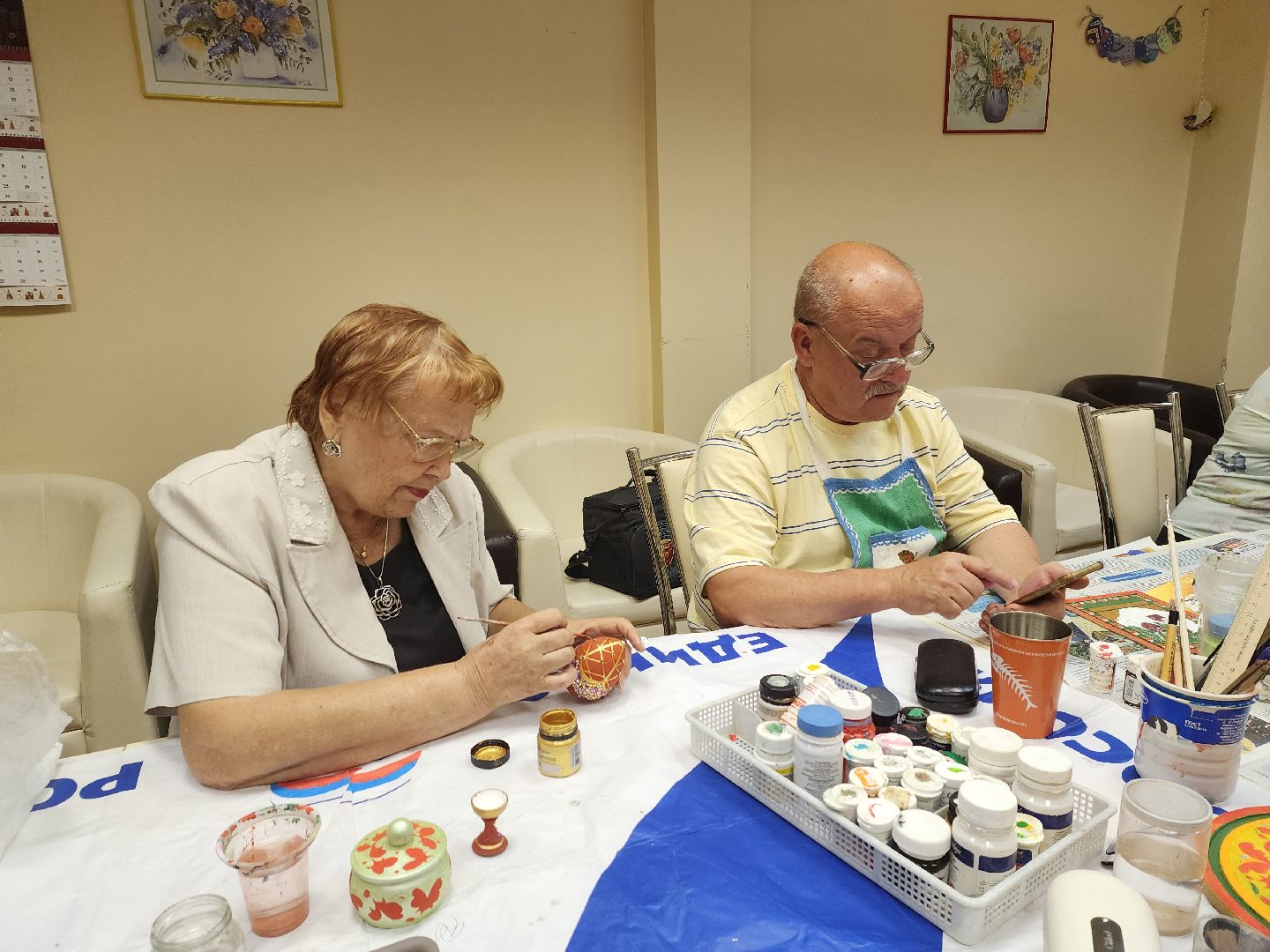 традиции, рисование, пенсионеры, пушкино,