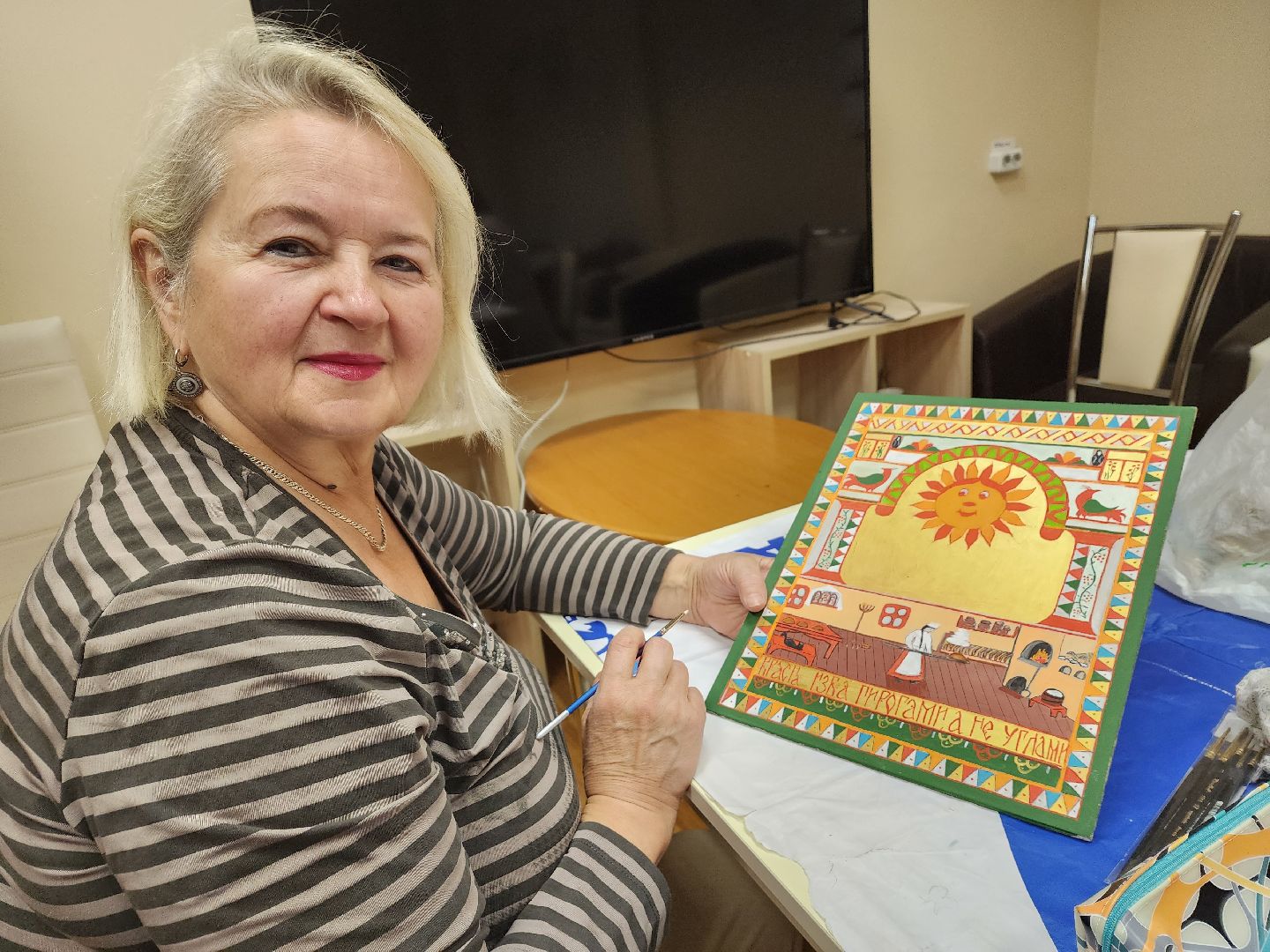 традиции, рисование, пенсионеры, пушкино,