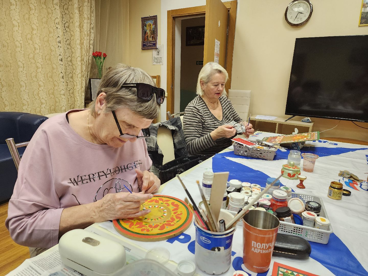 традиции, рисование, пенсионеры, пушкино,