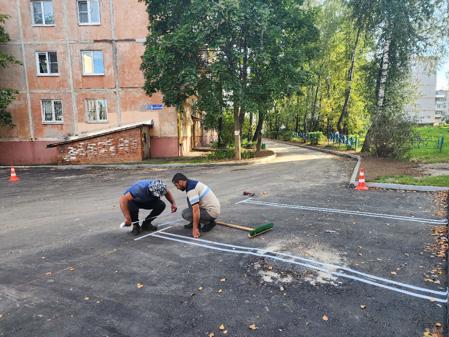 Серпухов, Подмосковье, благоустройство, разметка дороги, благоустройство