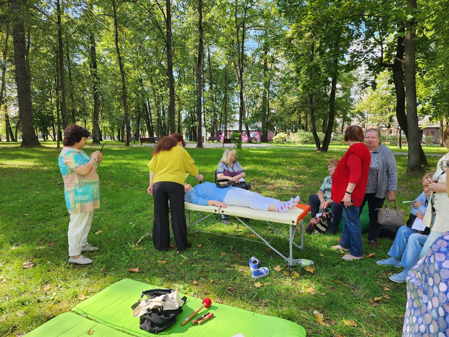 активное долголетие, серпухов, медитация, парк олега степанова, поющие чаши, психолог,