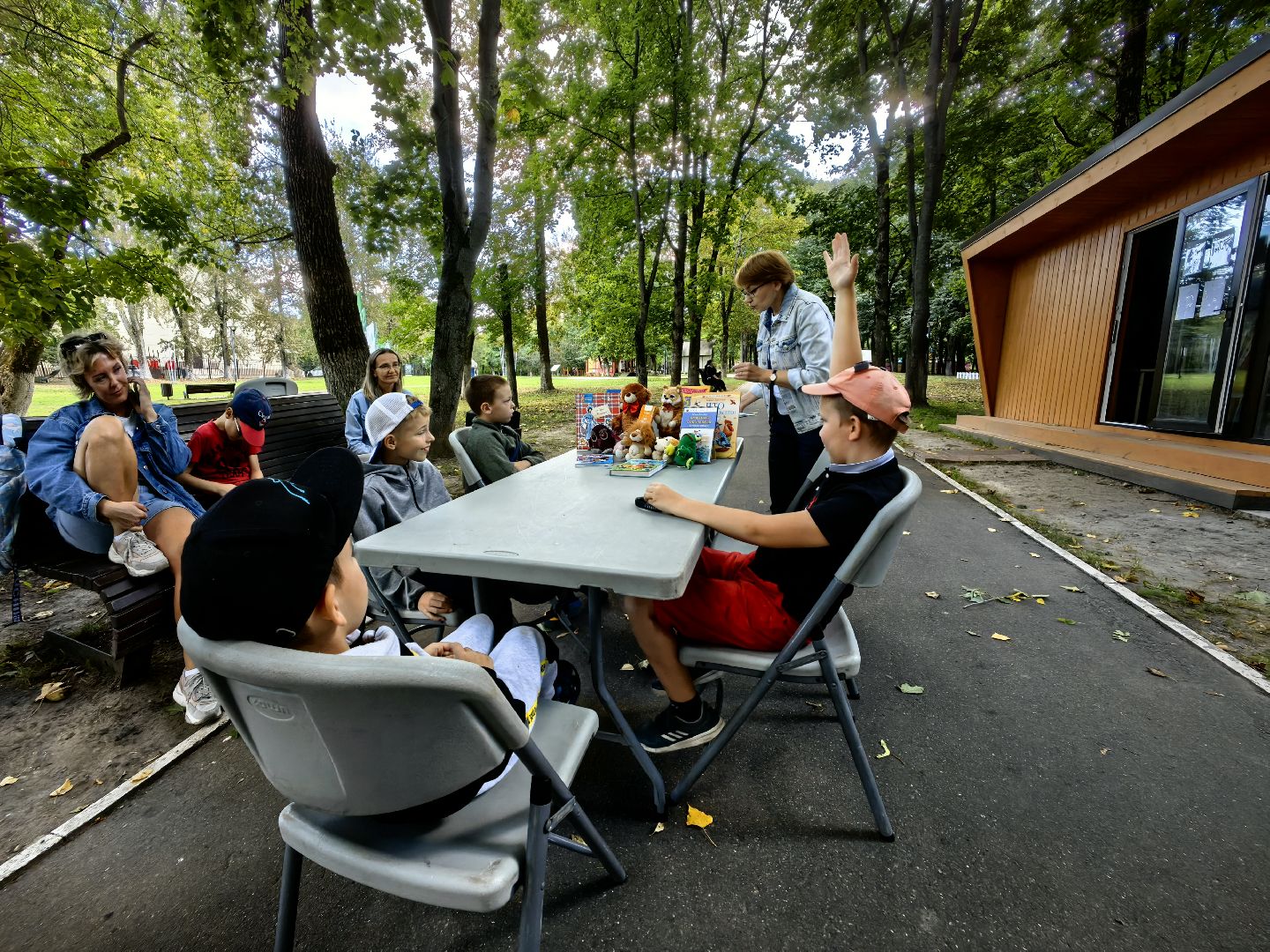 Лекторий, парк, писатель, книги, Щелково, Заходер