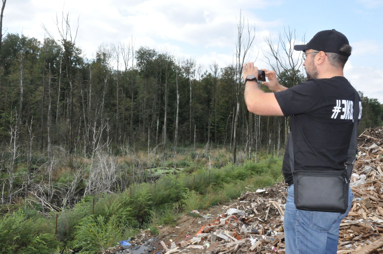 экология, полигон тбо съяново-1, серпухов, депутат-эколог, рекультивация, фильтрат, деревья,