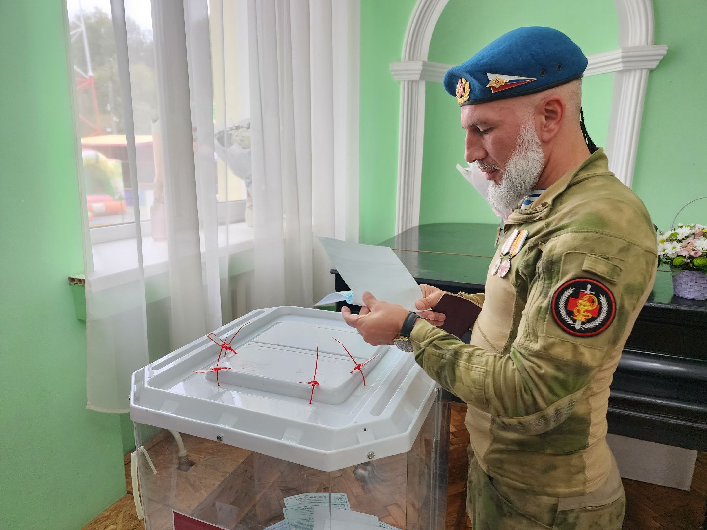 Выборы, голосование, доброволец, боец, СВО, Дедовск