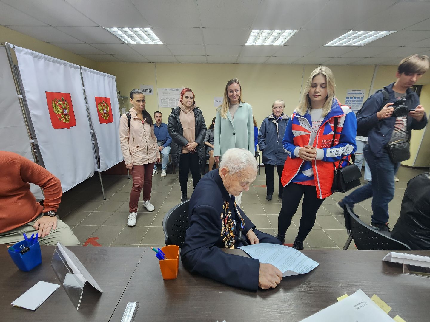 Химки, Подмосковье, выборы, ветеран, голосование