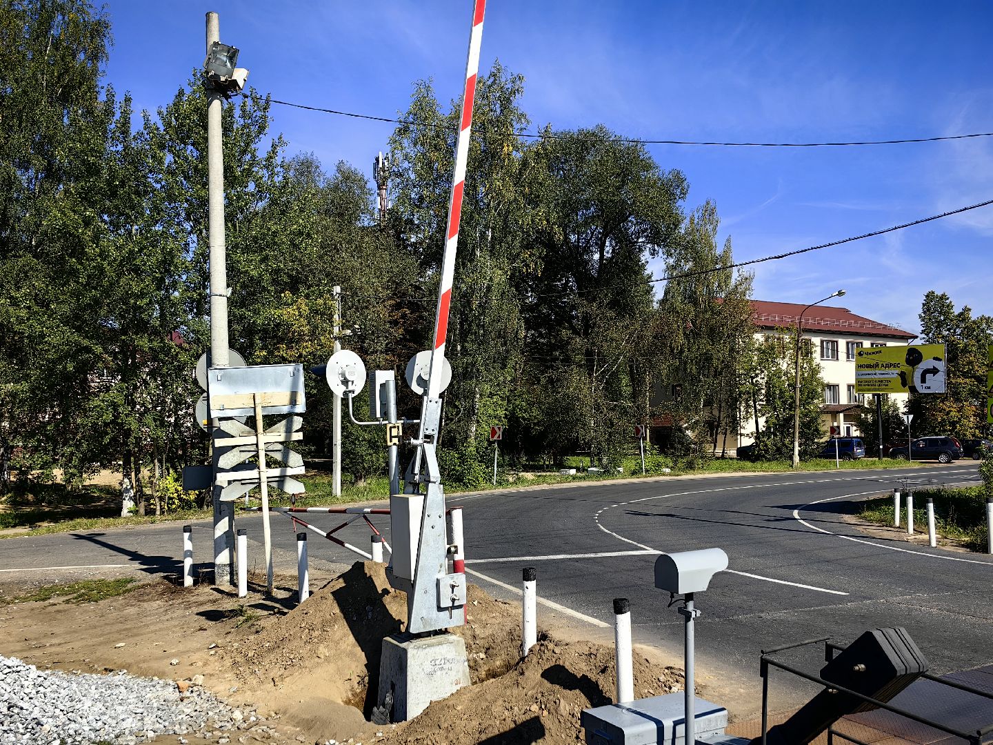 Шлагбаум, замена, ПАШ, дорога, автомобили