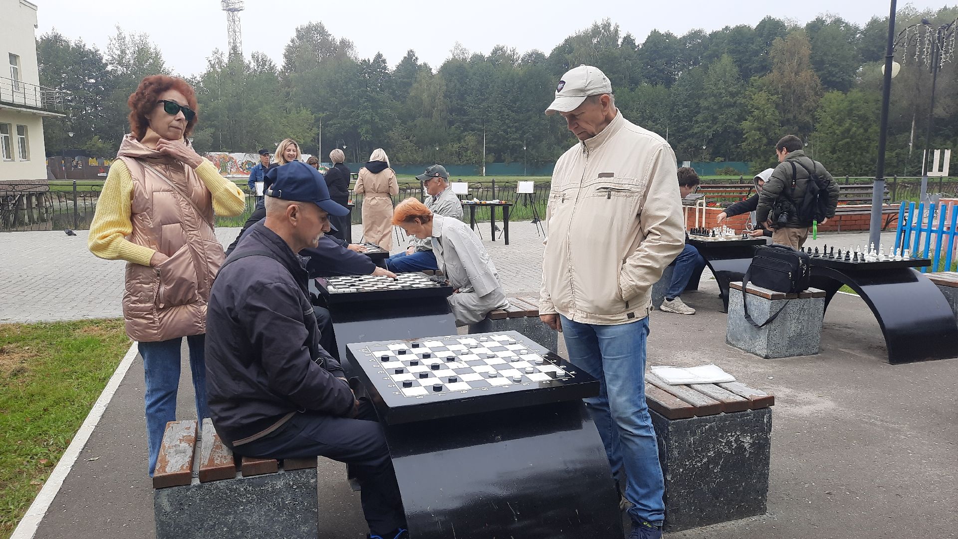 Шатура, парк, Шахматы, шашки, турнир