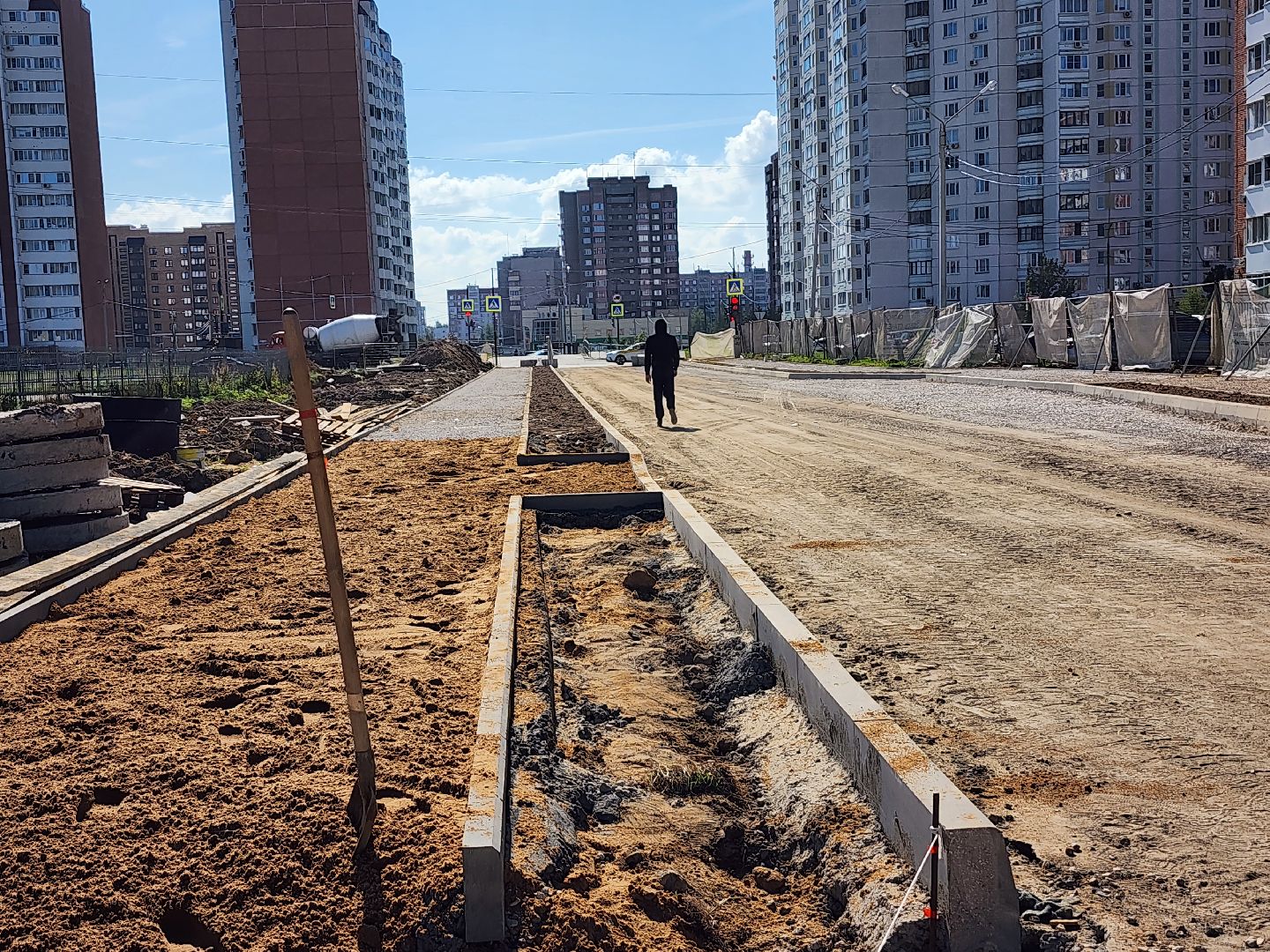 дороги, строительство дорог, серпухов, ивановские дворики, улица героев отечества, новая поликлиника, школа 18,