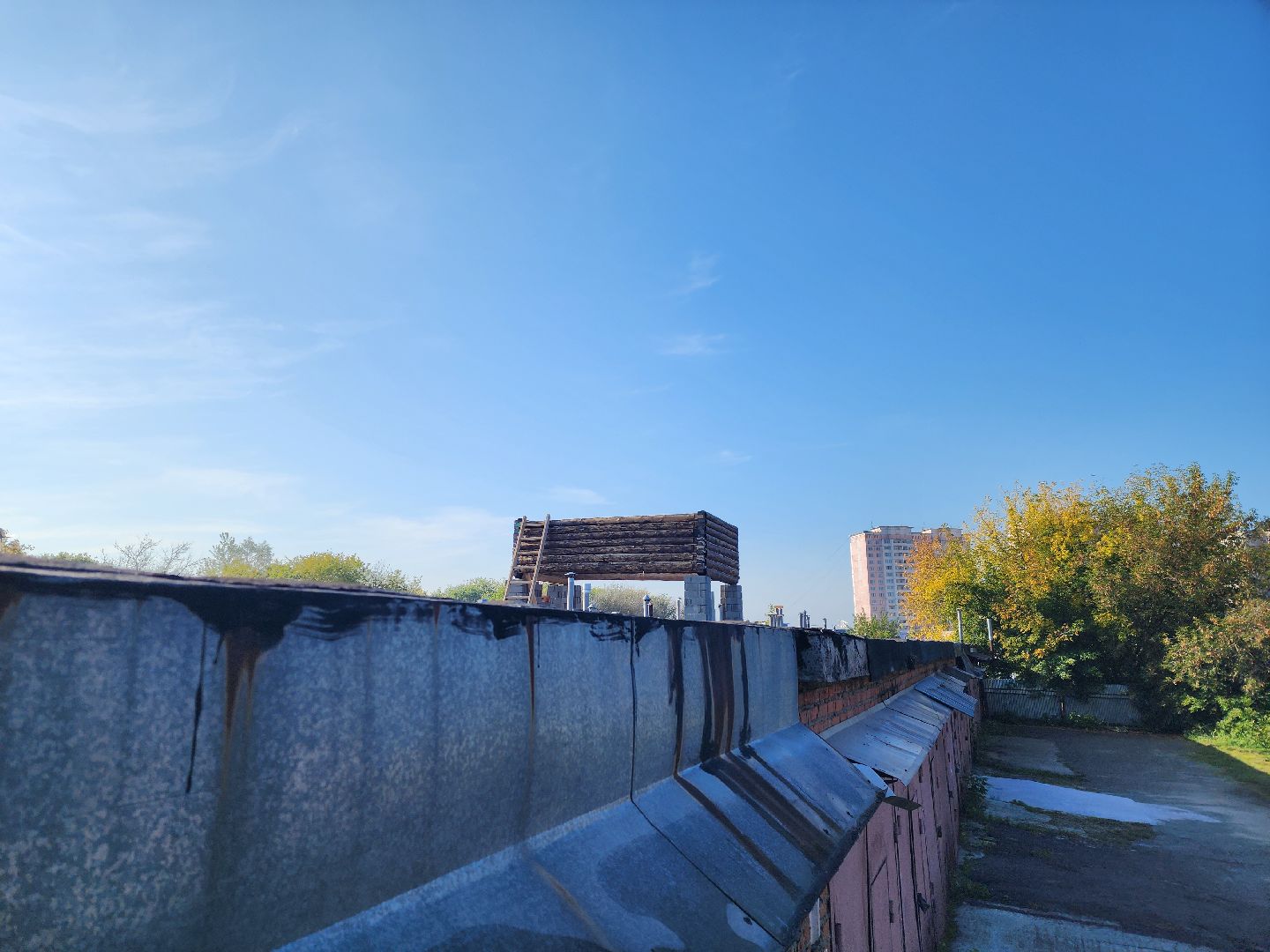 необычная, постройка, гараж, кооператив, изба