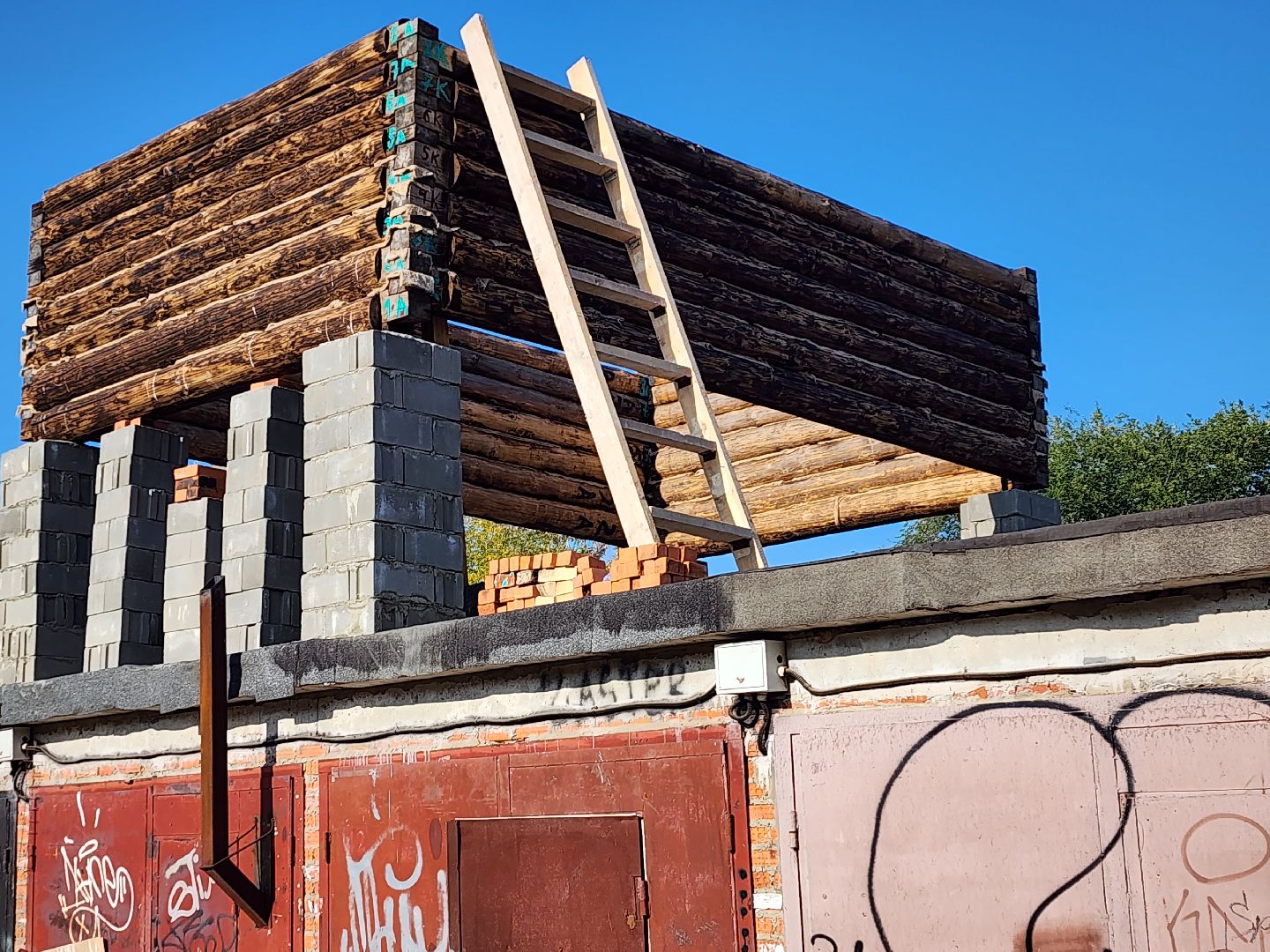 необычная, постройка, гараж, кооператив, изба