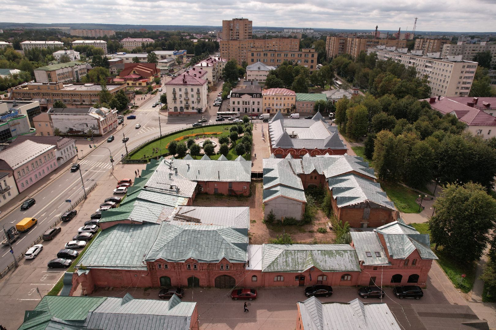 туризм, клин,церковь, видео с коптера,