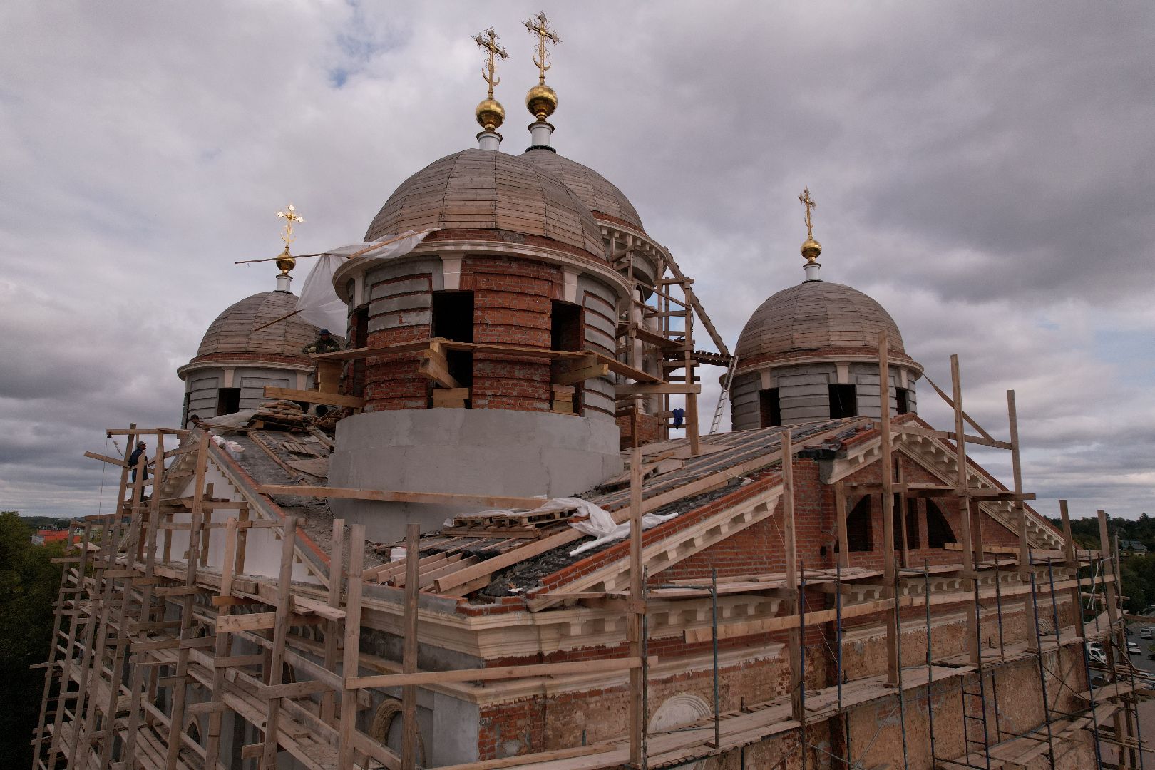 туризм, клин,церковь, видео с коптера,