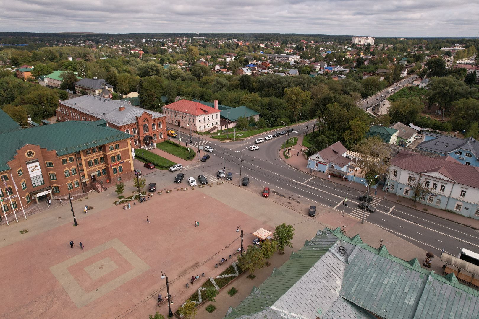 туризм, клин,церковь, видео с коптера,