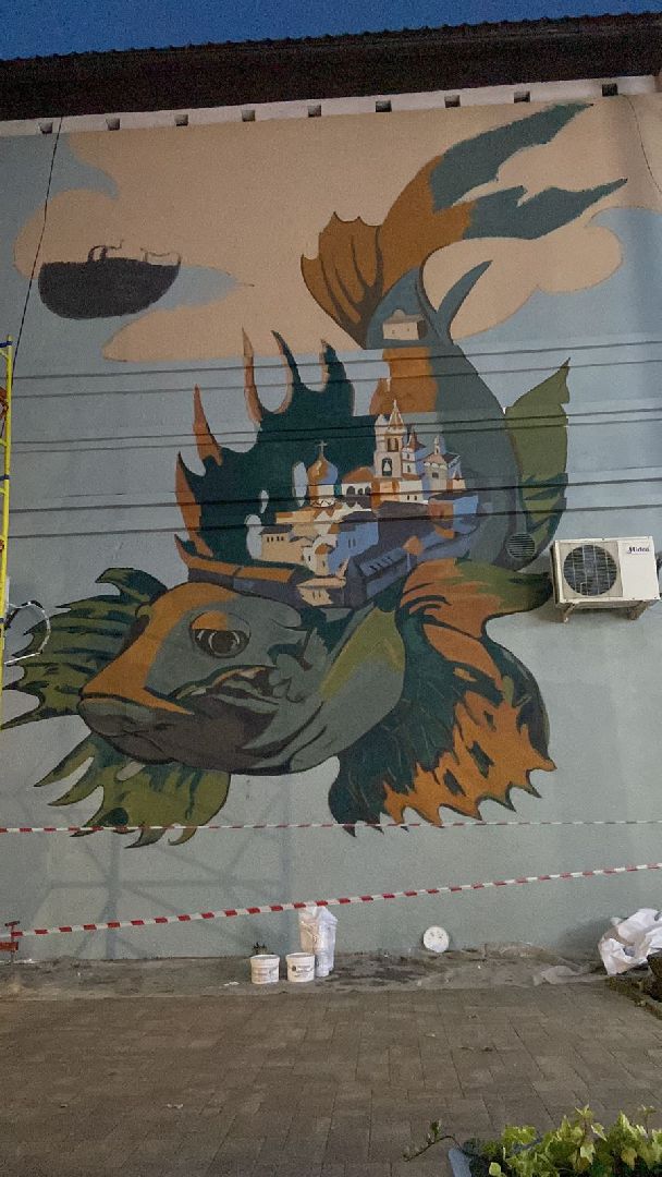 Звенигород, историческое графитти, арт-стрит, уличное искусство