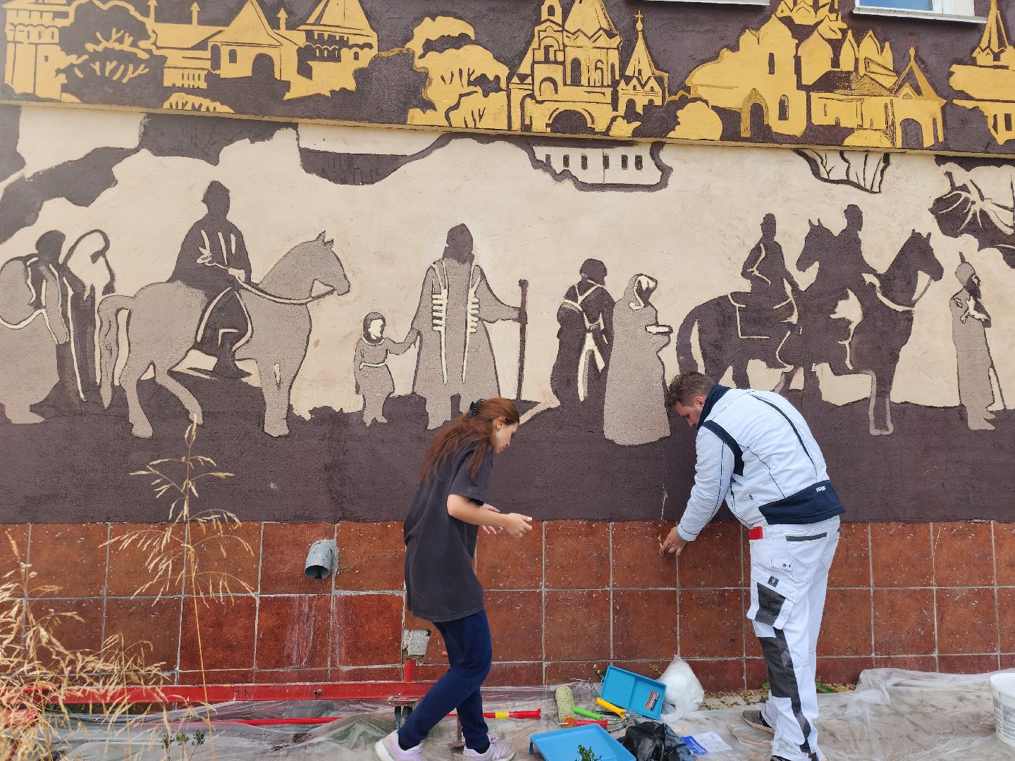 Звенигород, историческое графитти, арт-стрит, уличное искусство