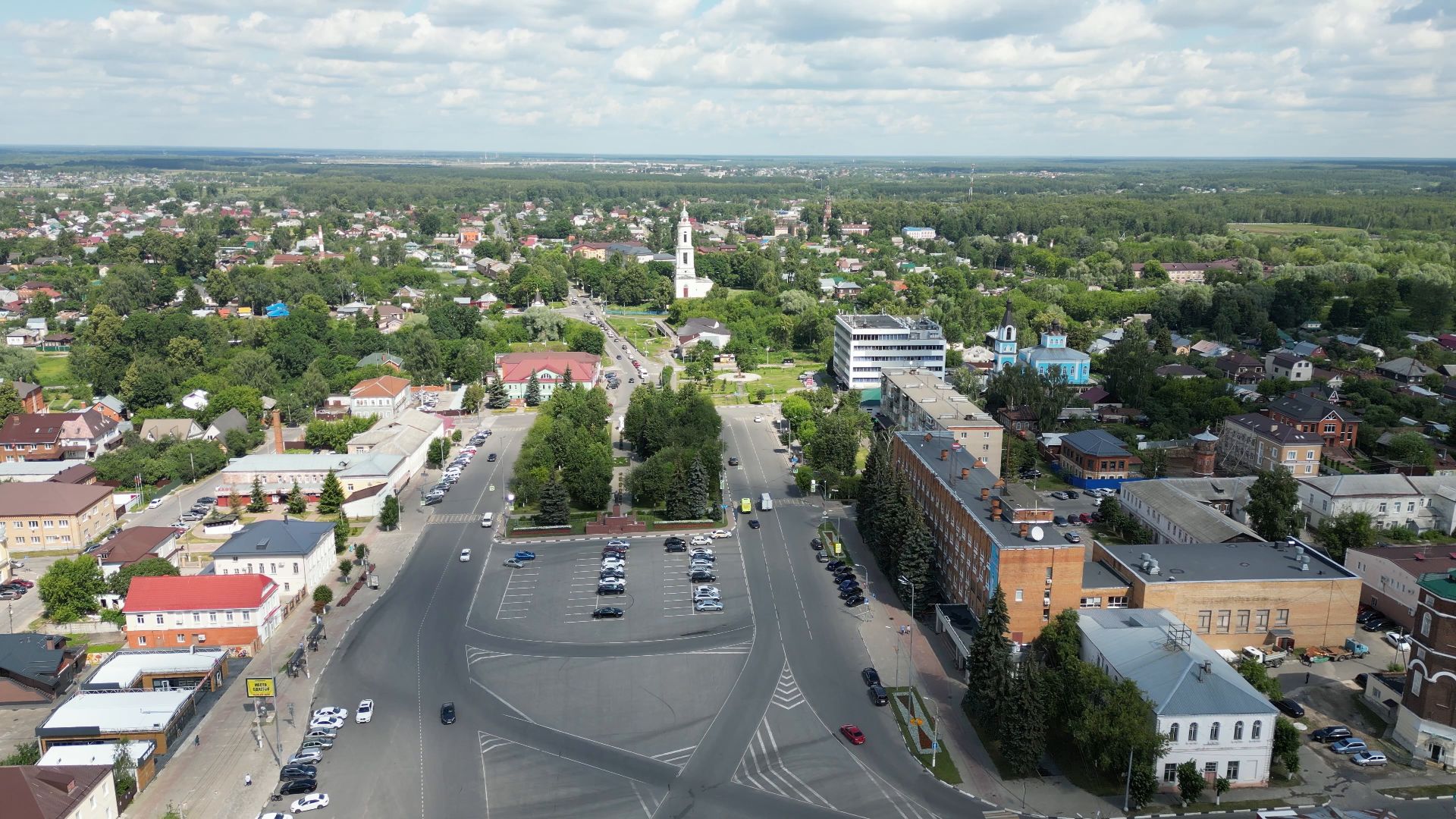 площадь, павловский посад,видео с коптера,