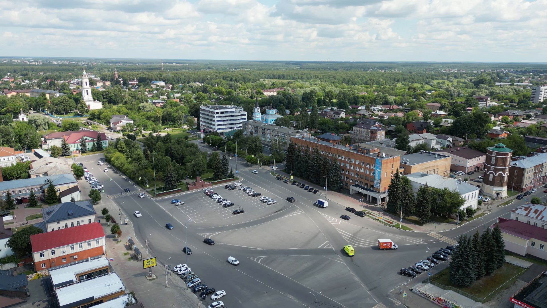 площадь, павловский посад,видео с коптера,
