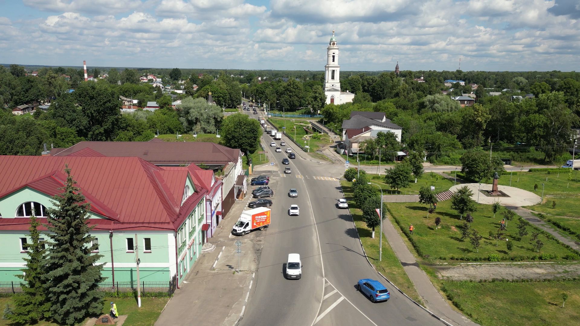 площадь, павловский посад,видео с коптера,