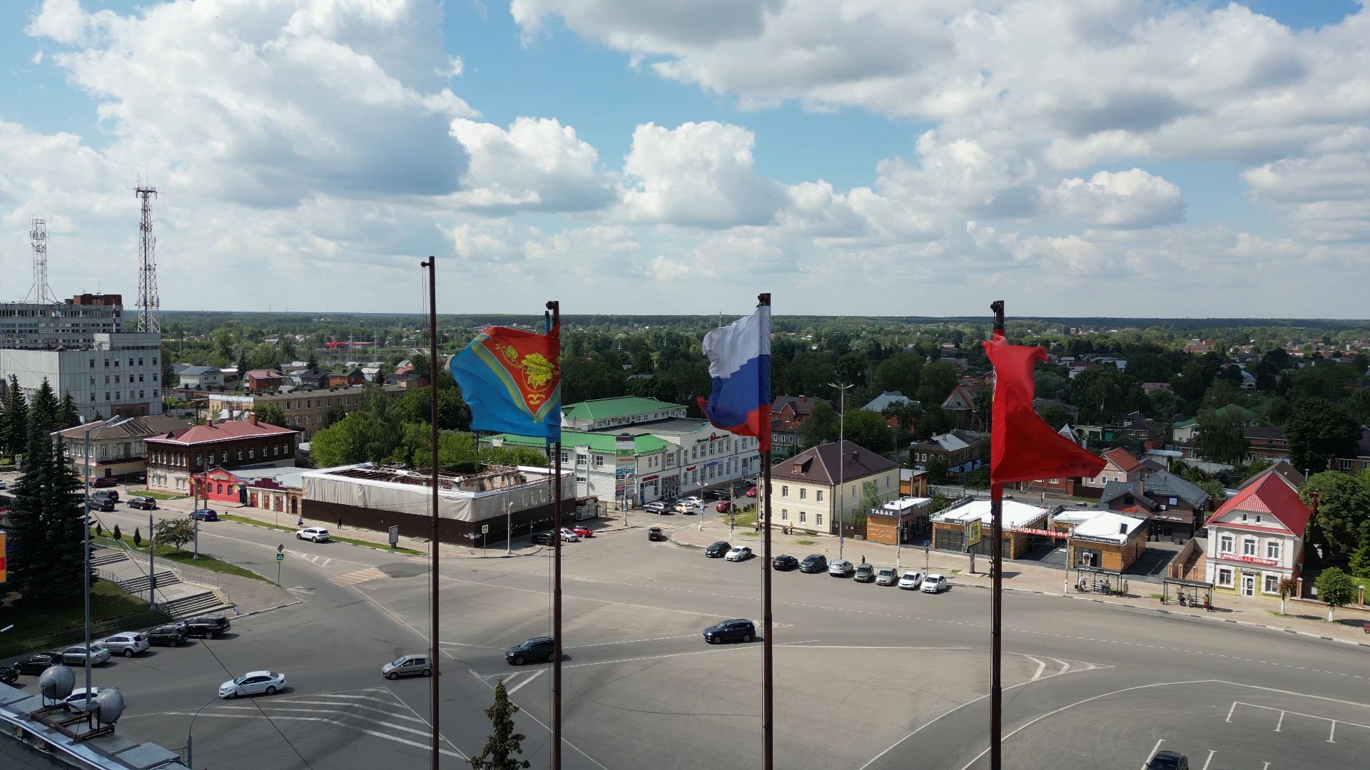 площадь, павловский посад,видео с коптера,