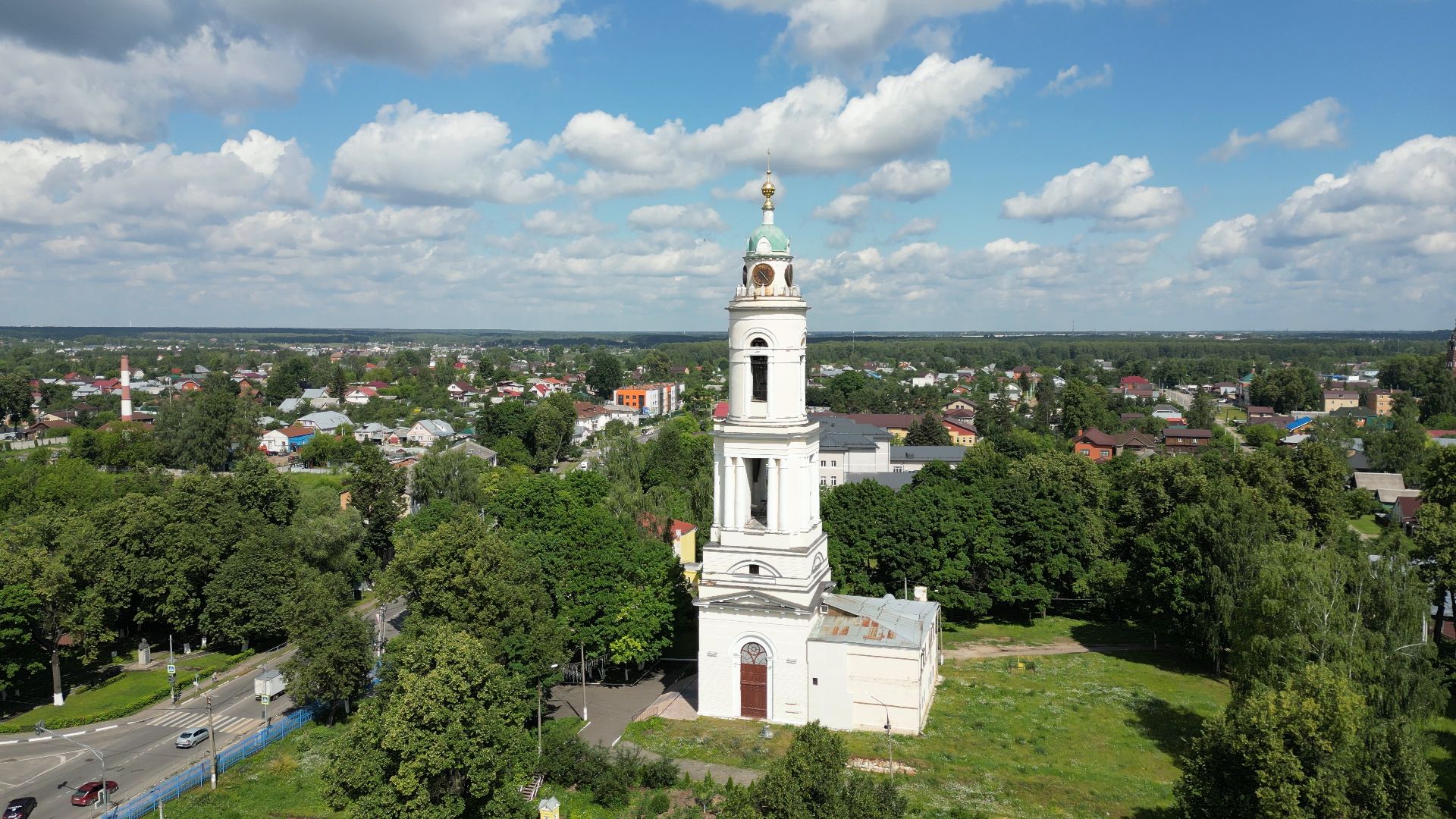 павловский посад, церковь, князь,видео с коптера,