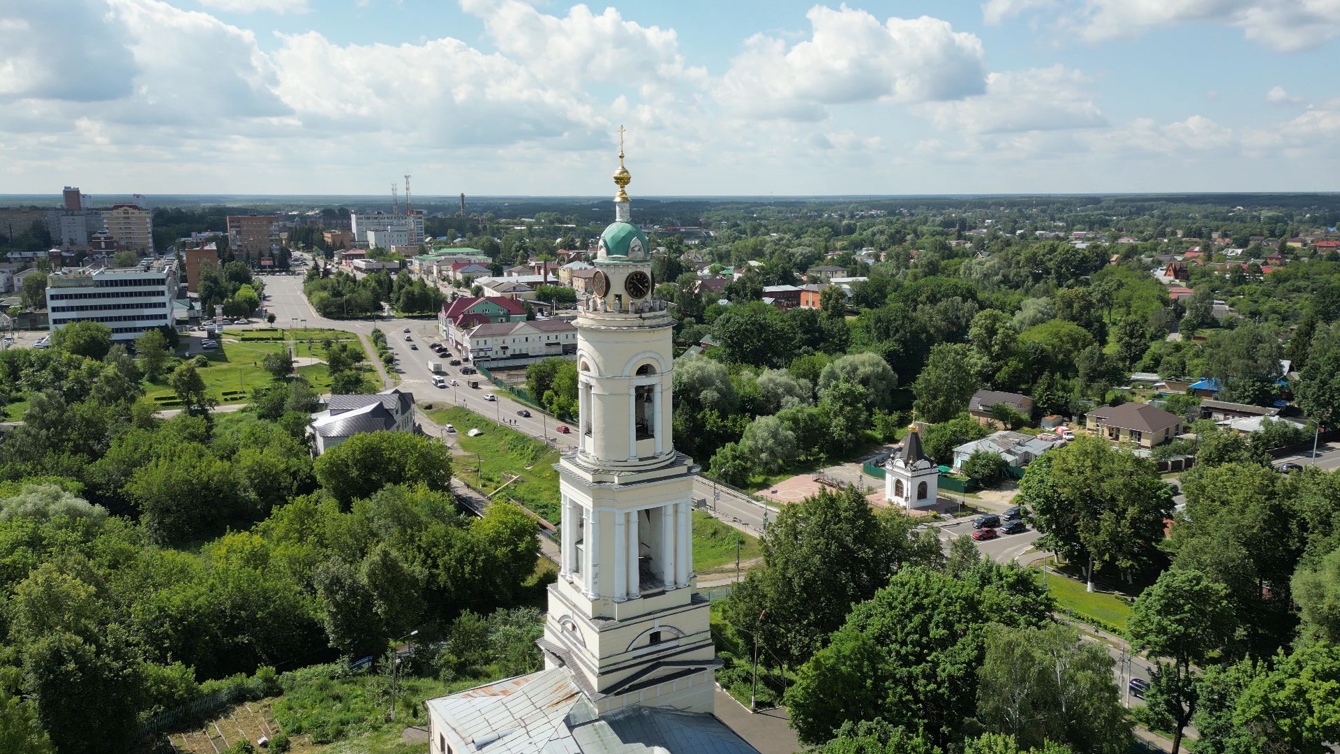 павловский посад, церковь, князь,видео с коптера,