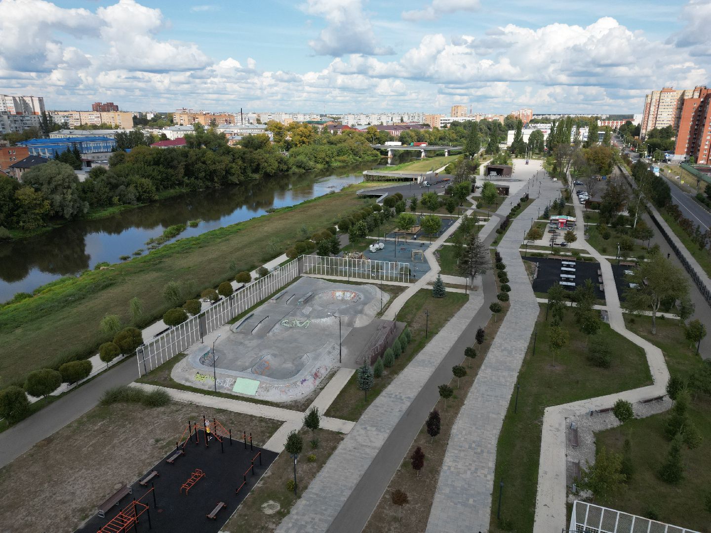 орехово-зуево, парки, благоустройство,видео с коптера,