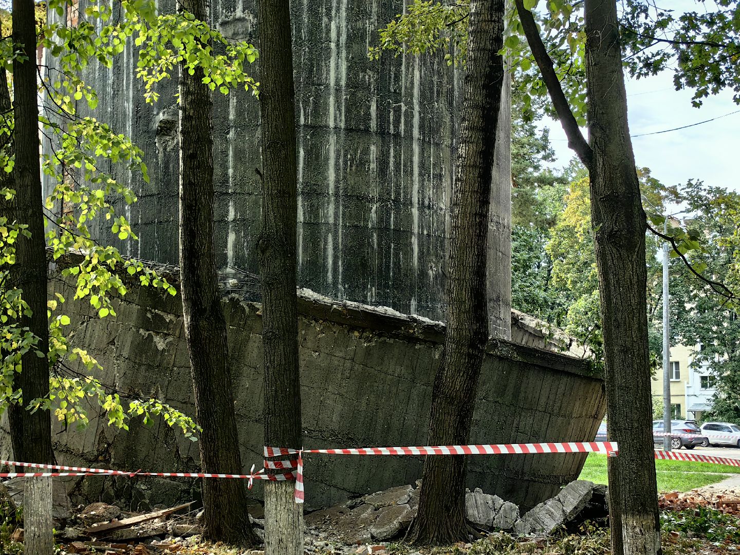 чп, обвал, водонапорная башня, постройка,