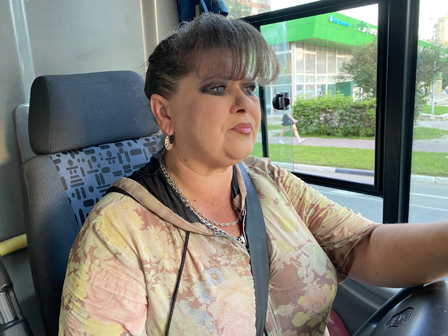 Женщина-водитель, Балашиха, Общественный транспорт, Маршрутный автобус,