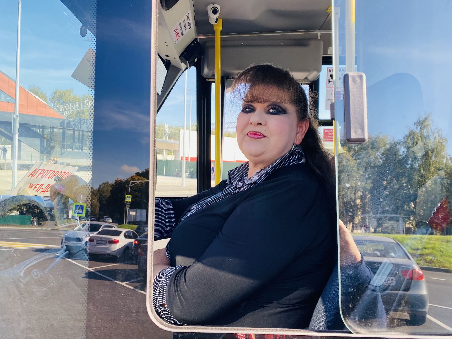 Женщина-водитель, Балашиха, Общественный транспорт, Маршрутный автобус,