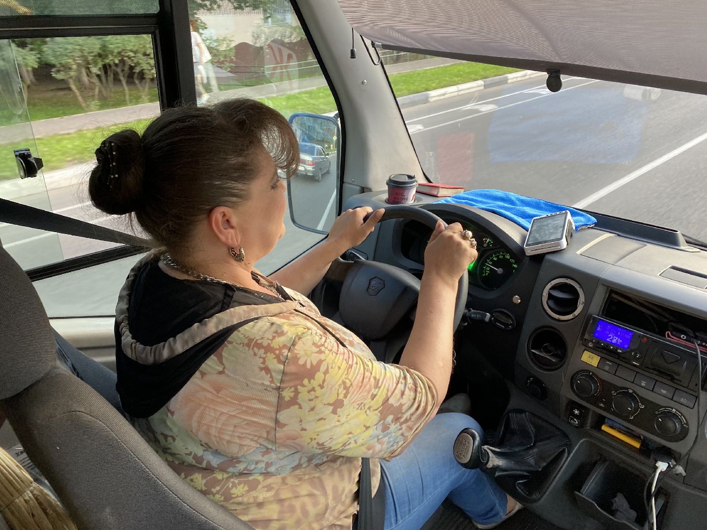 Женщина-водитель, Балашиха, Общественный транспорт, Маршрутный автобус,